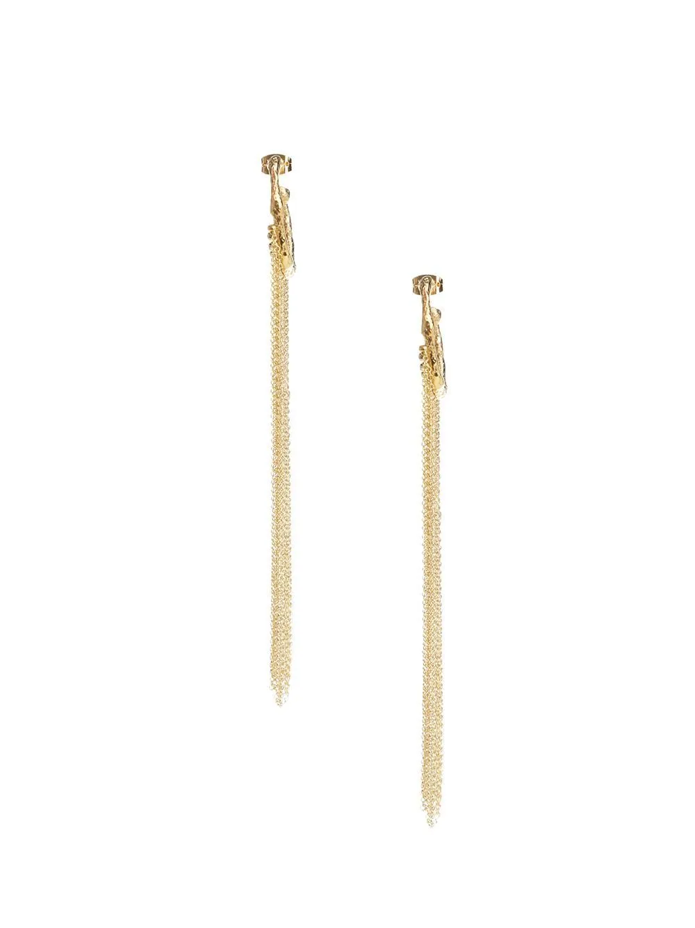 Chain Drop Hoop Earrings