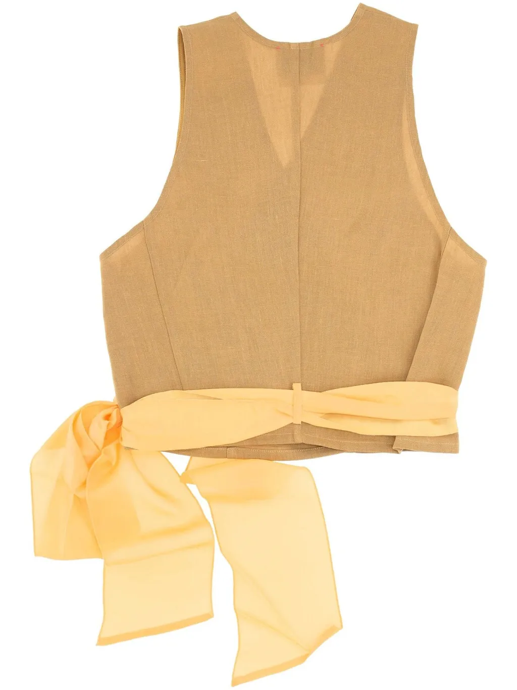 Wrap Vest With Bow Detail