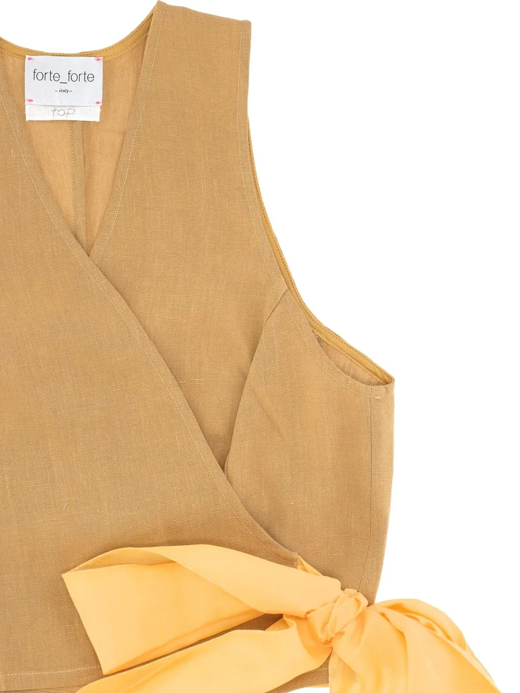 Wrap Vest With Bow Detail
