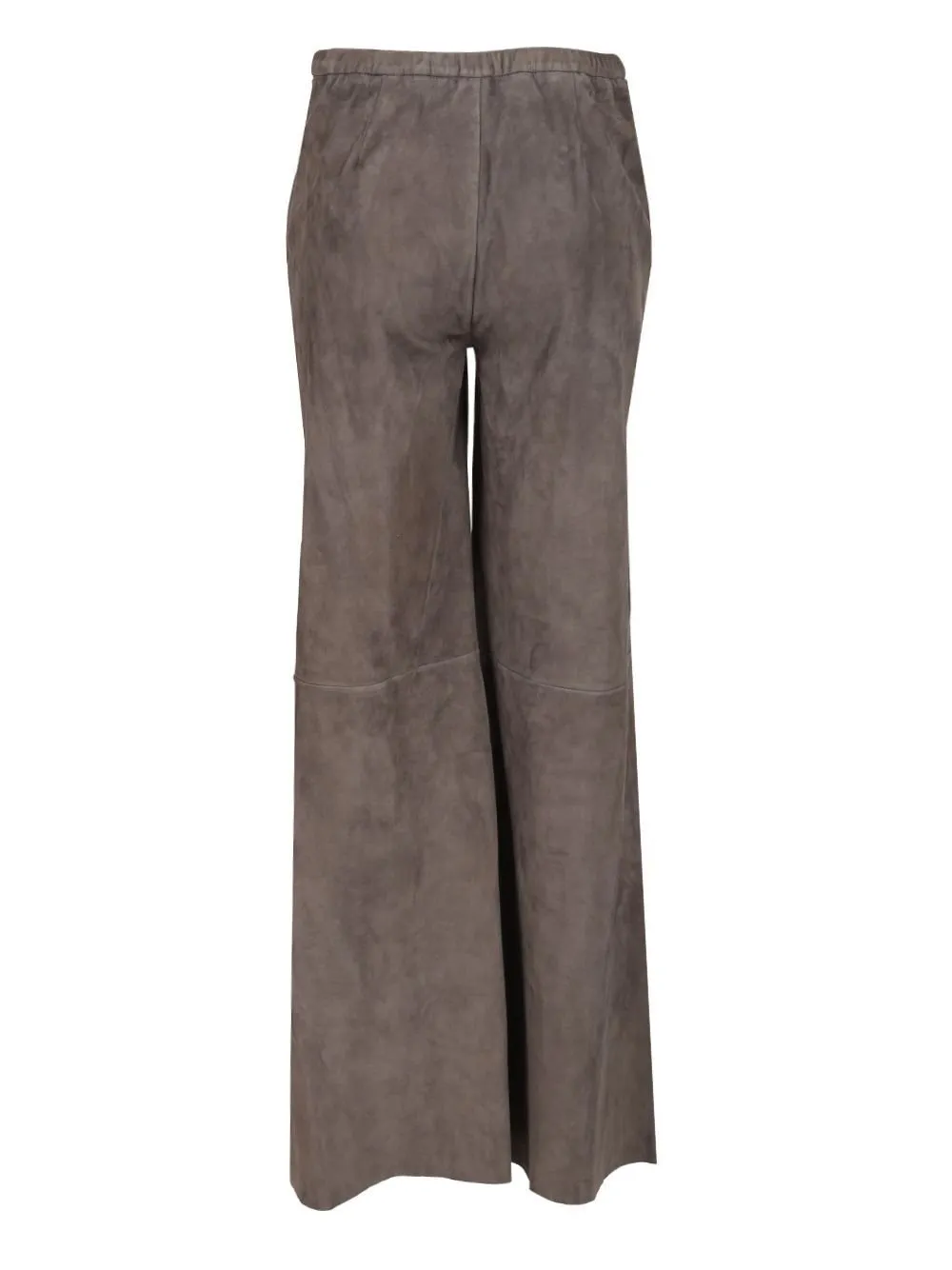 Wide-Leg Suede Trousers