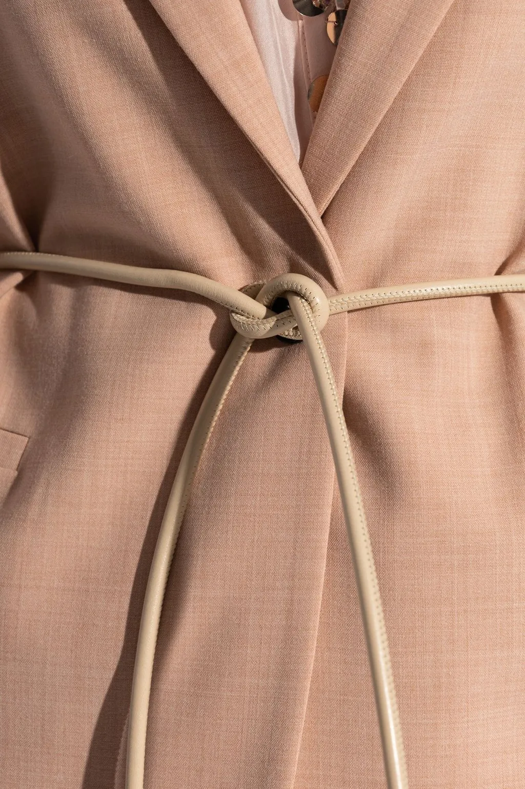 Single-Breasted Blazer With Belt