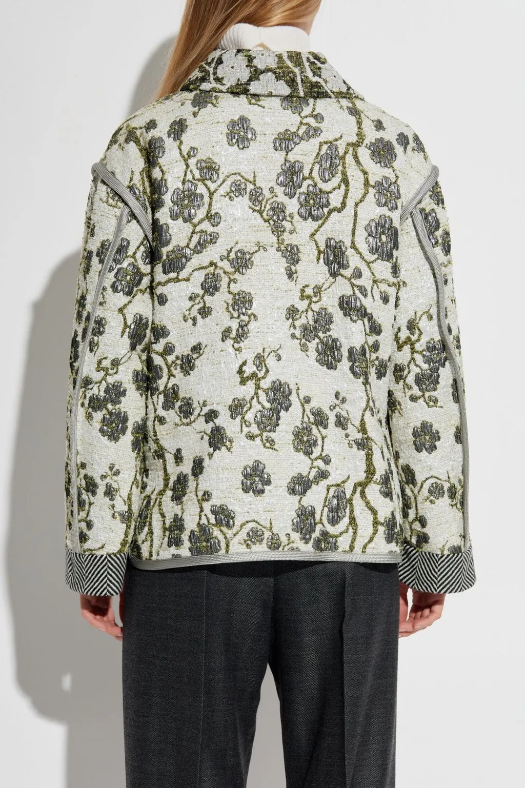 Floral Jacquard Jacket