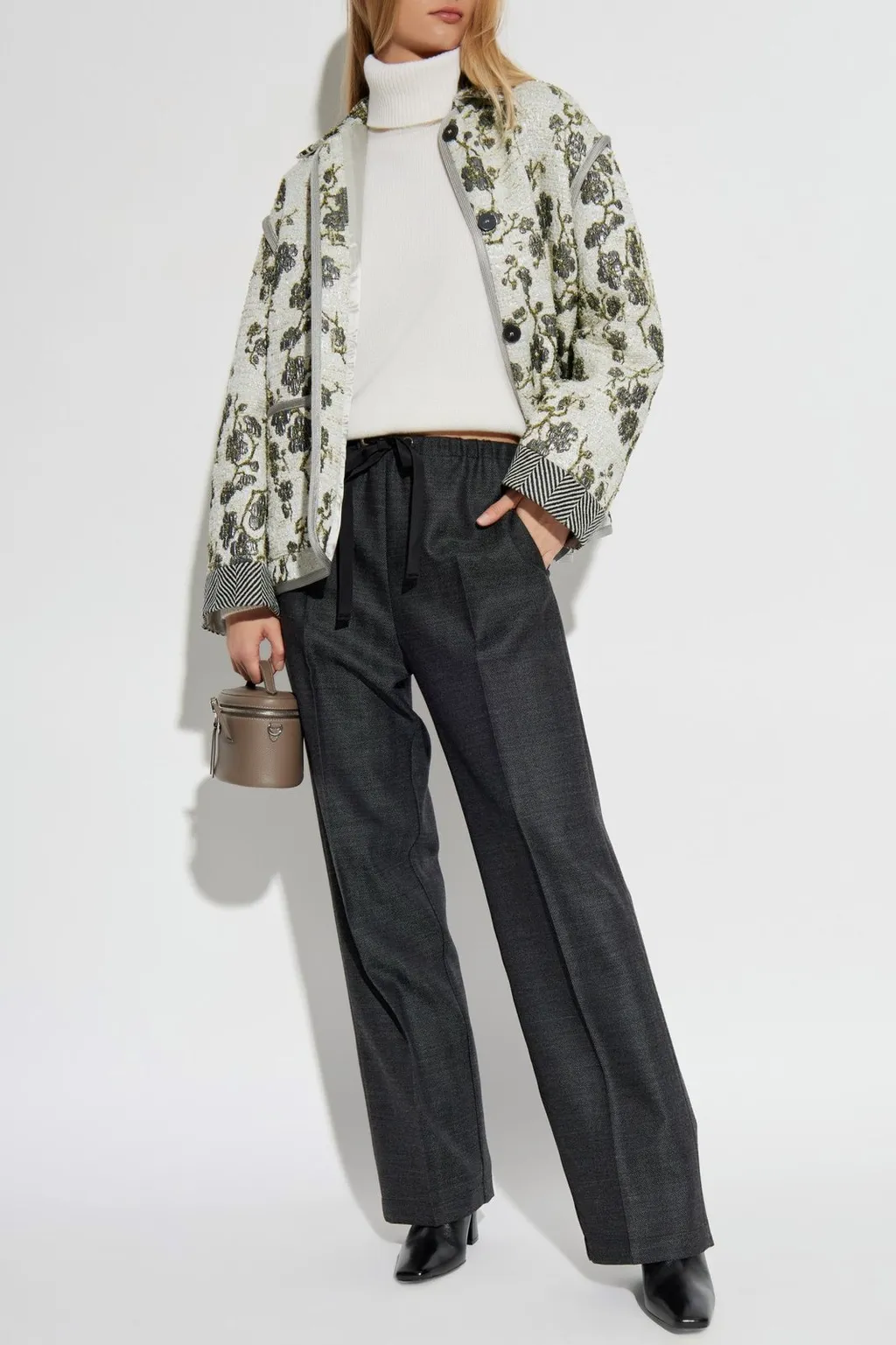 Floral Jacquard Jacket