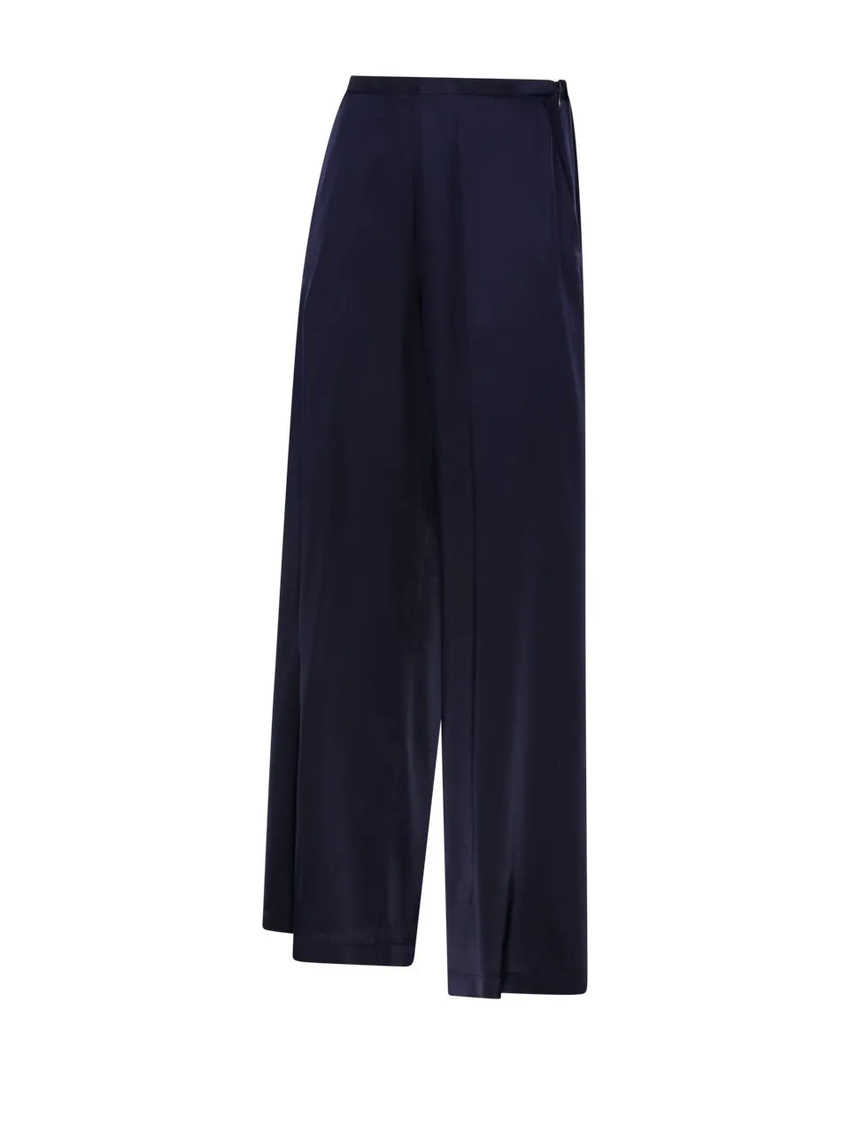 Wide-Leg Satin Trousers
