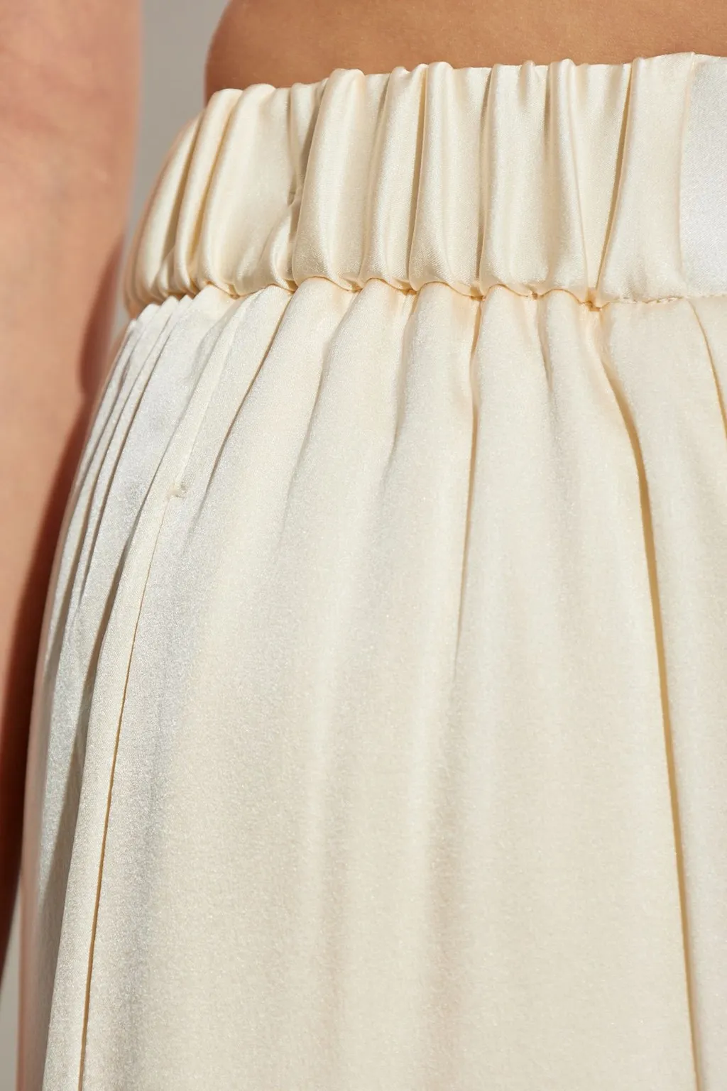 Wide-Leg Satin Trousers