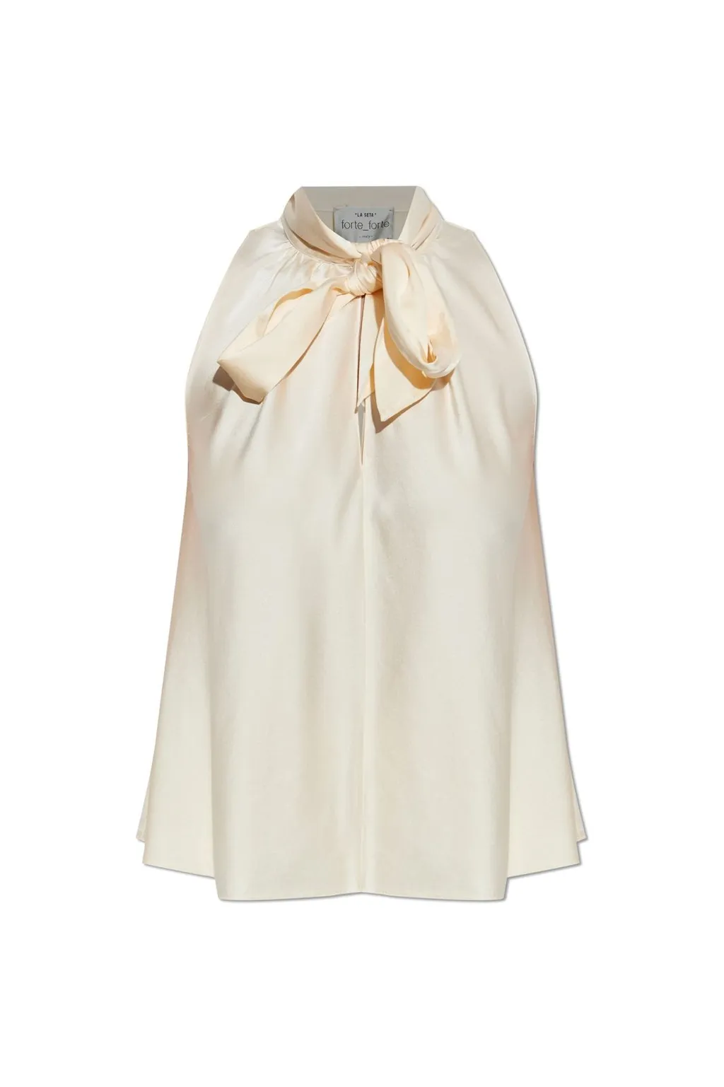 Satin Halter Top With Bow