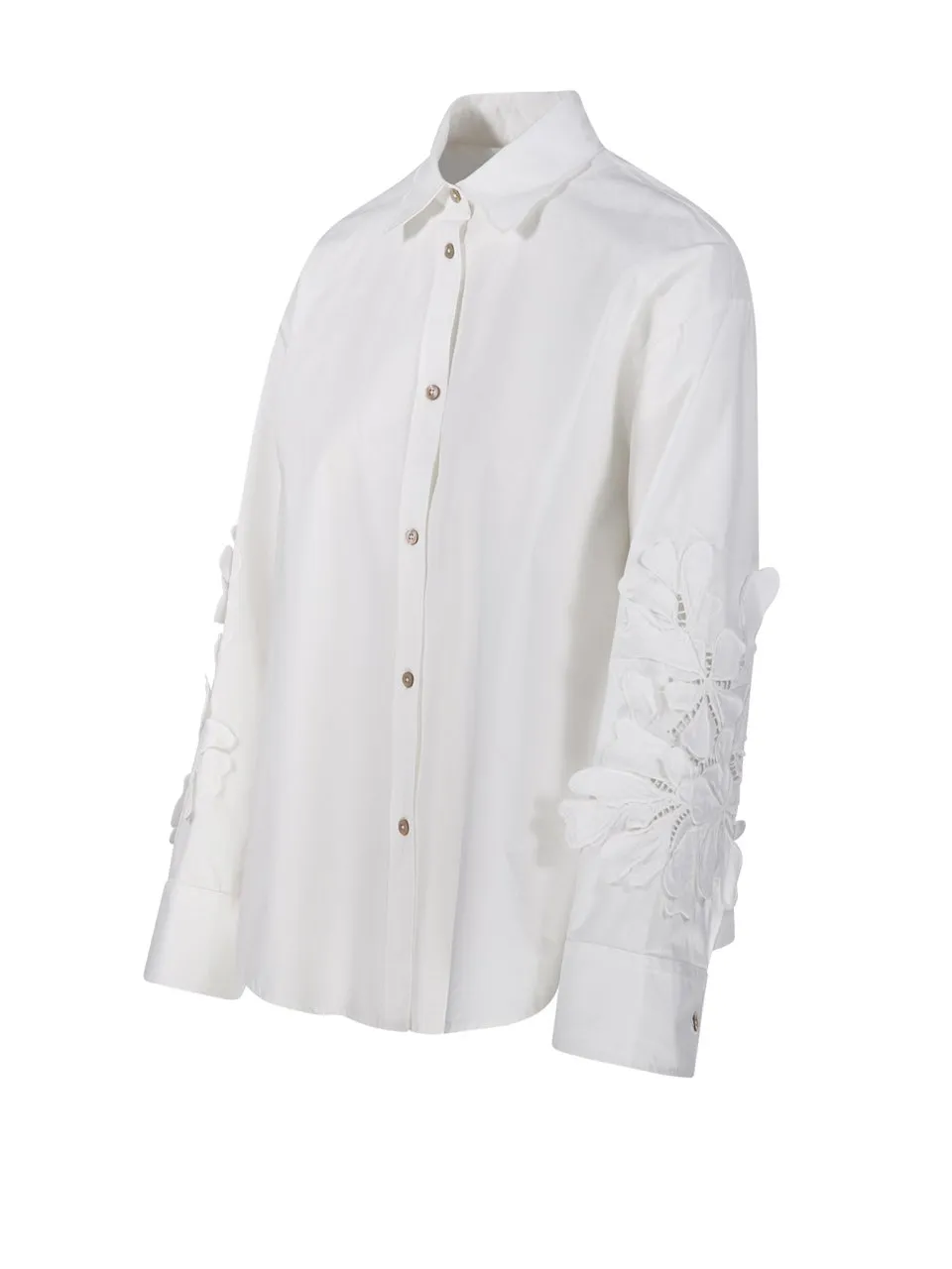 Shirt With Floral Embroidery