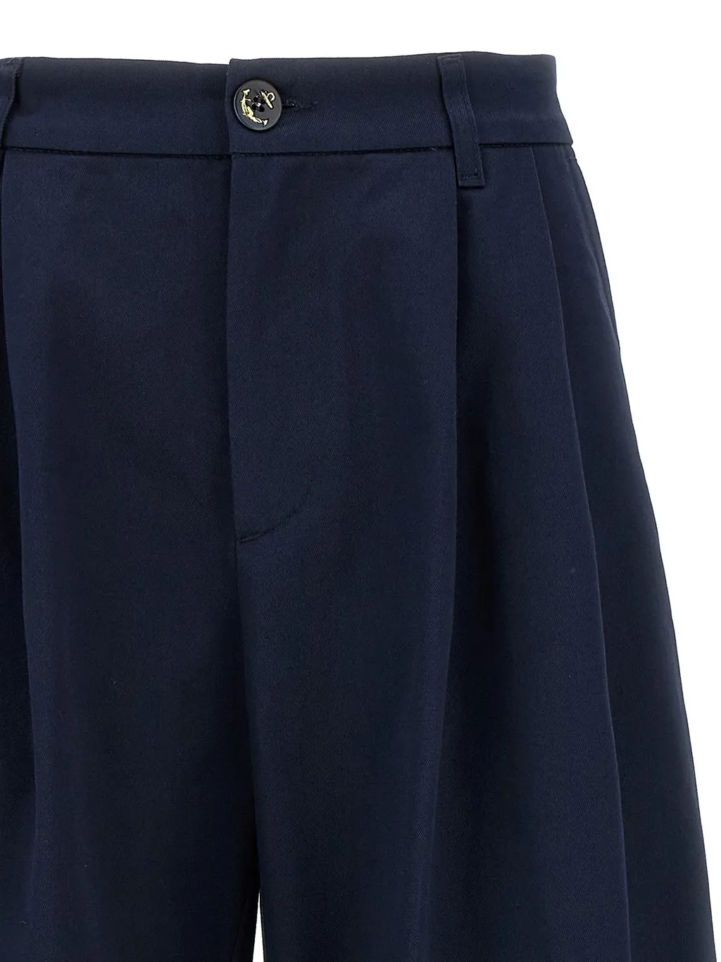 Wide-Leg Pleated Trousers