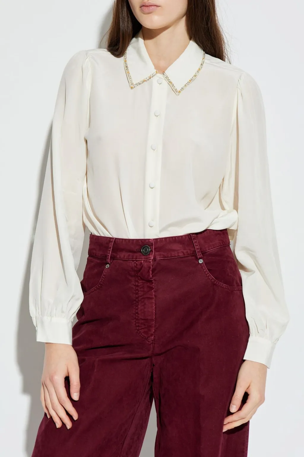Embellished Collar Blouse