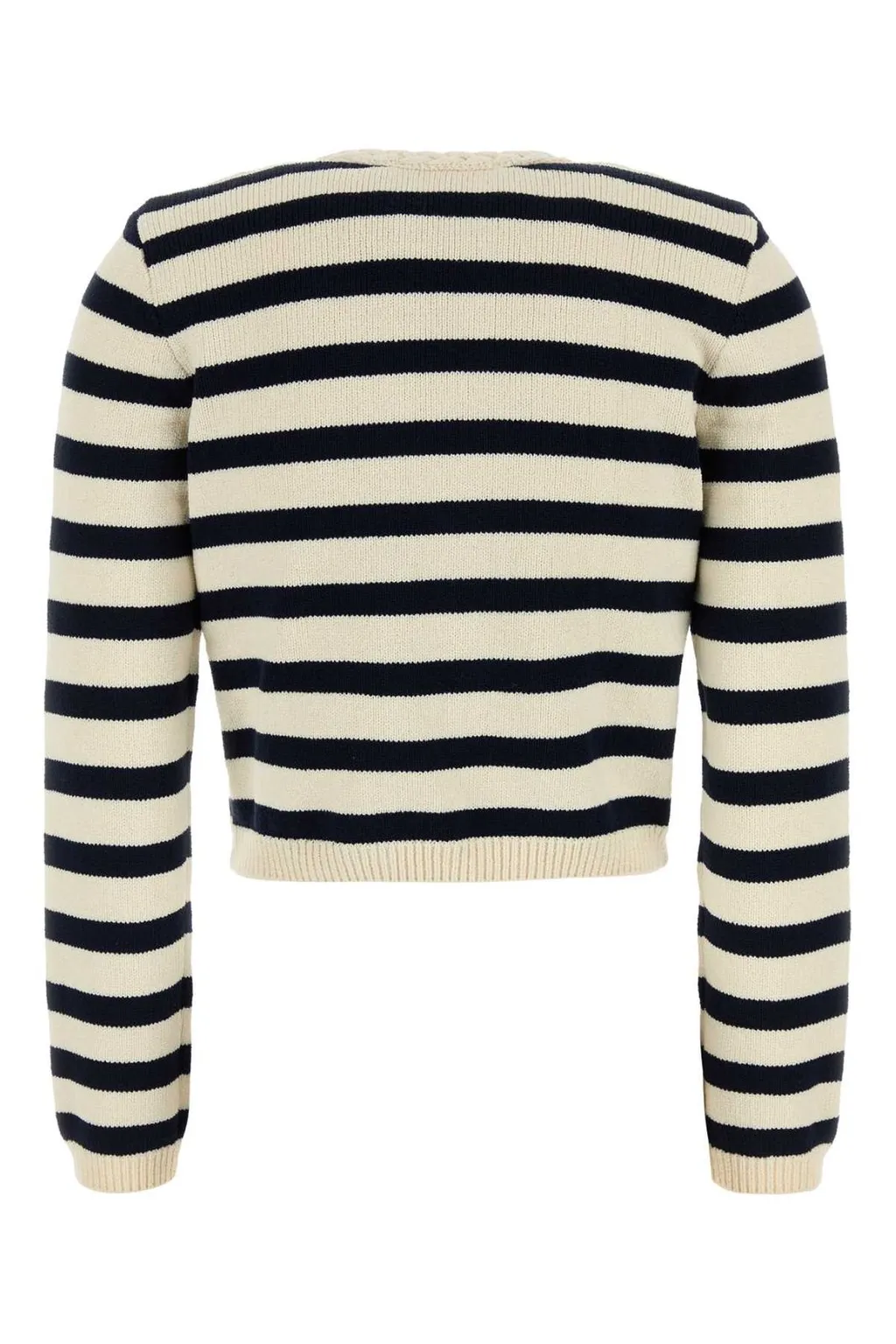 Striped V-Neck Cardigan