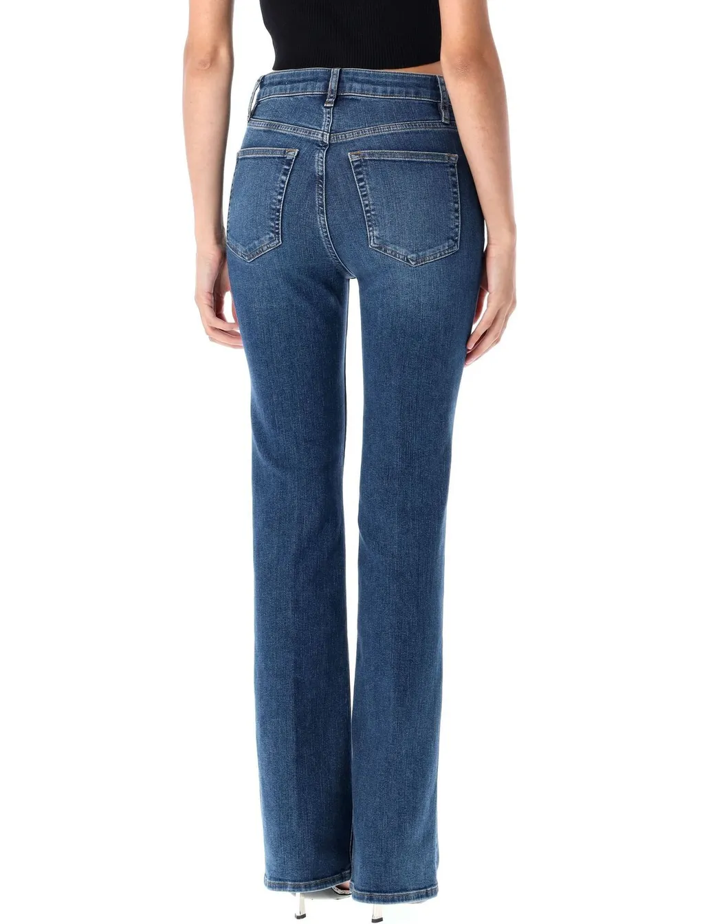 High-Waisted Bootcut Jeans
