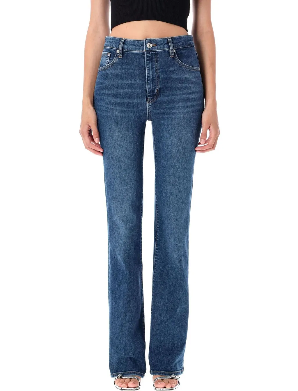 High-Waisted Bootcut Jeans