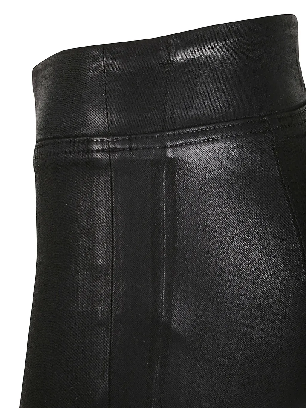 Cropped Flare Faux Leather Pants