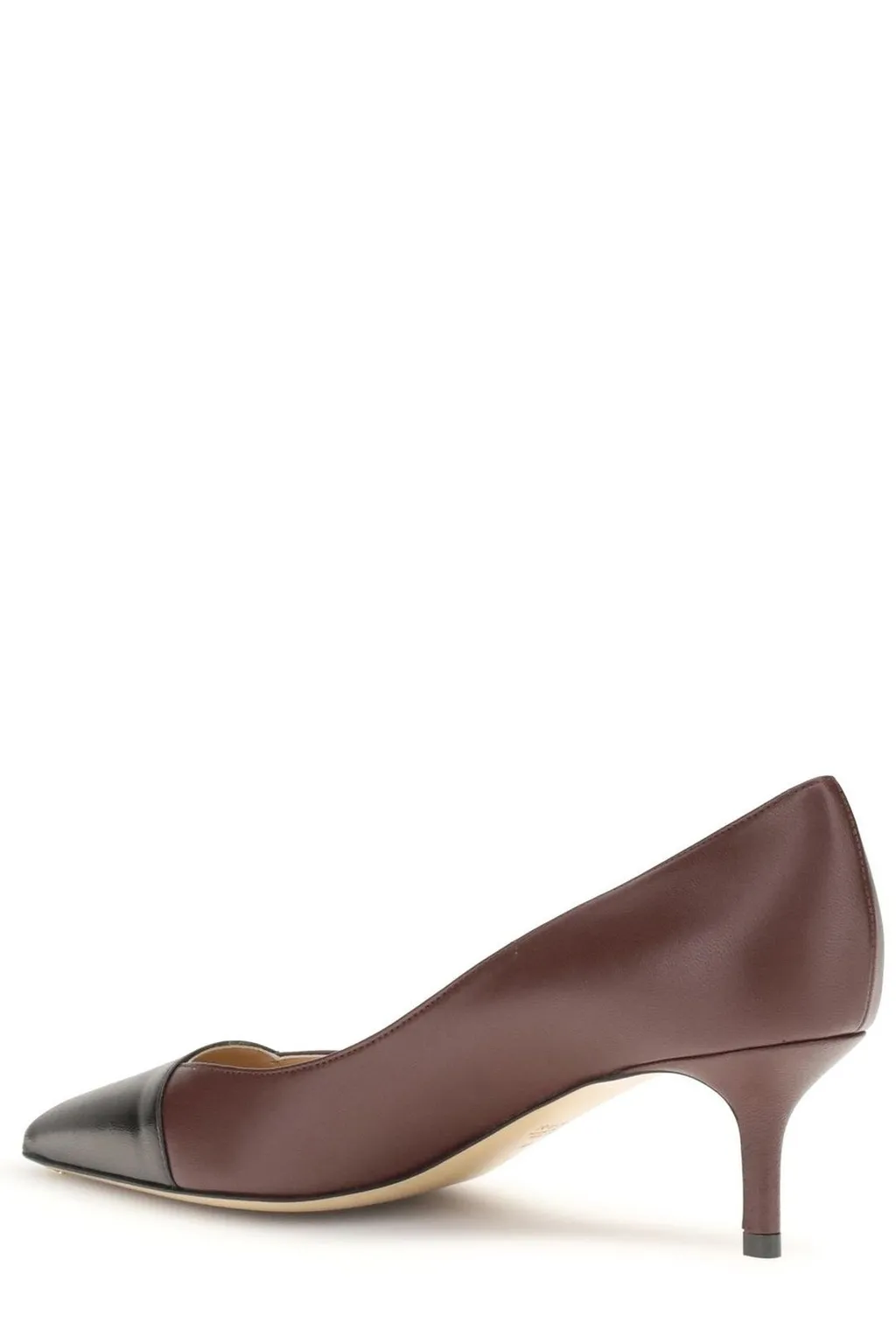 Two-Tone Pointed Toe Kitten Heels