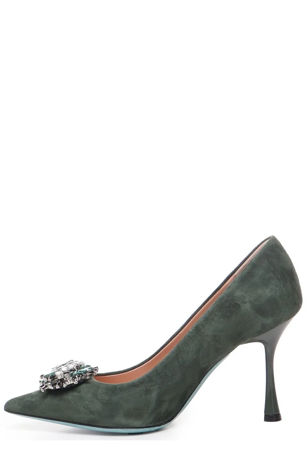 Pointed-Toe Pumps With Embellished Buckle