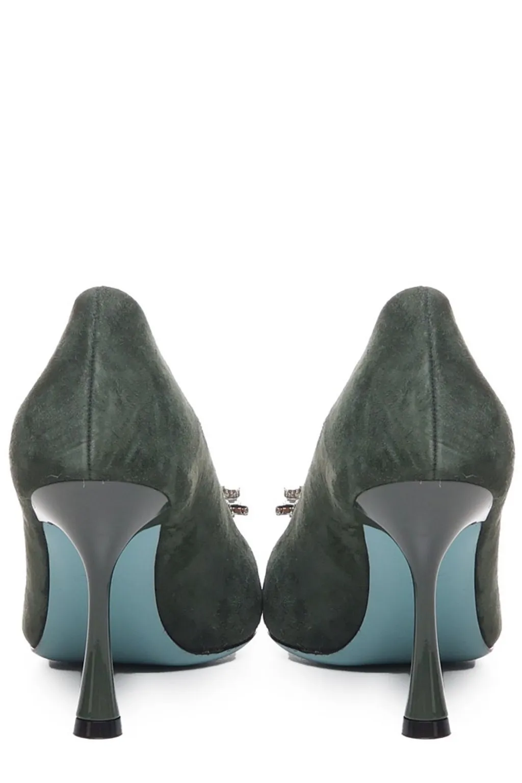 Pointed-Toe Pumps With Embellished Buckle