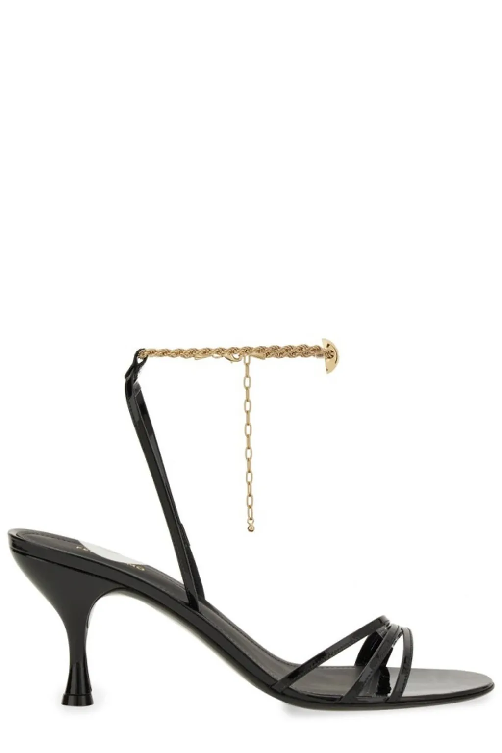 Strappy Heeled Sandals With Chain Detail
