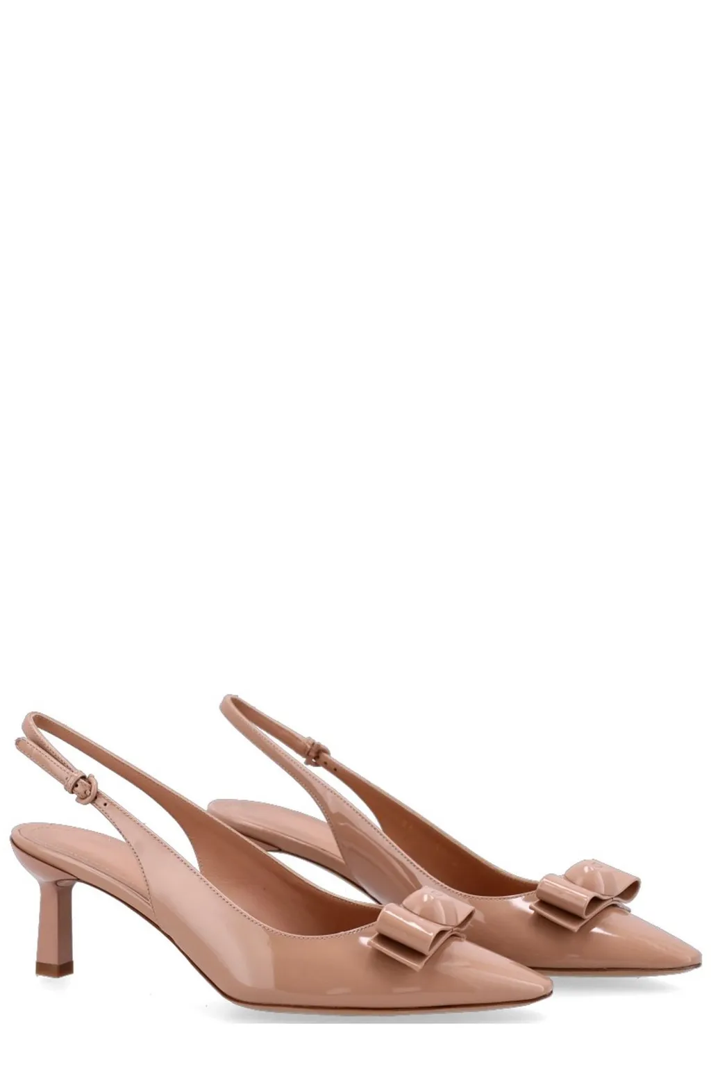 Slingback Pumps With Bow