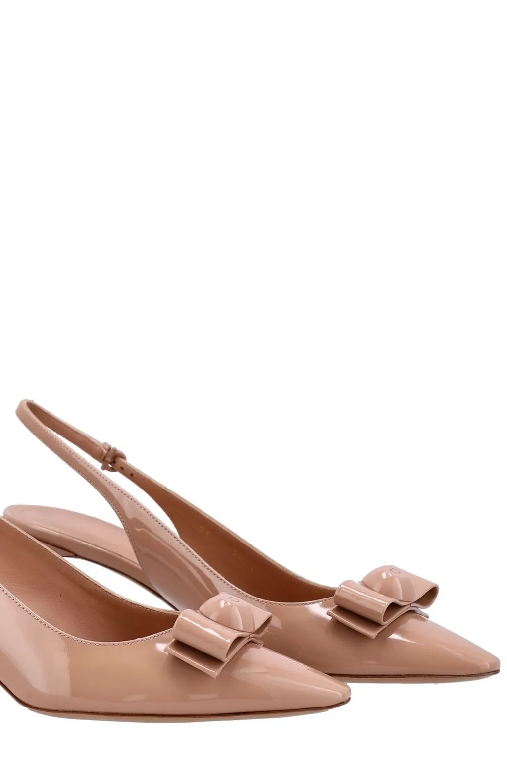 Slingback Pumps With Bow