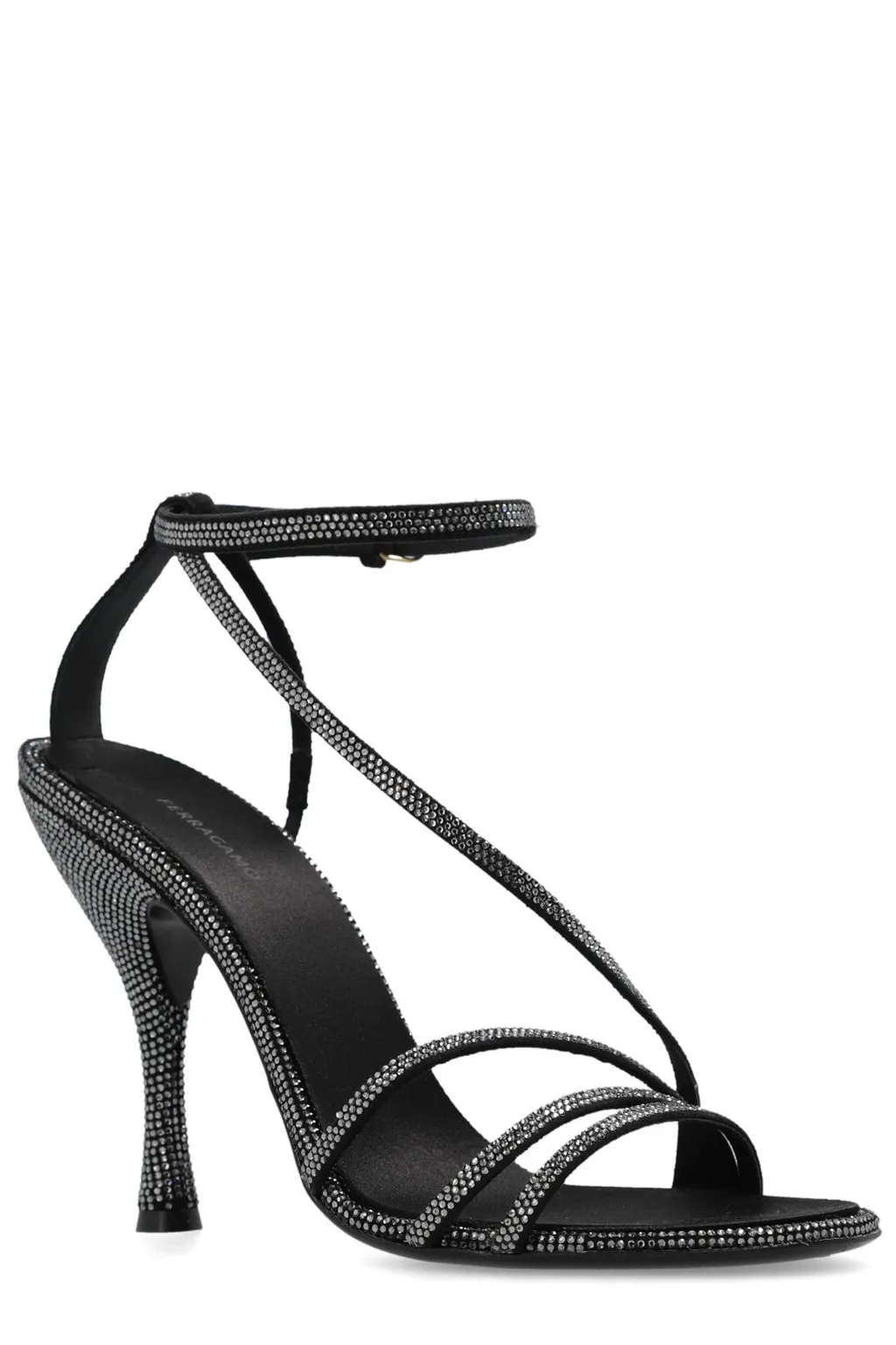 Crystal-Embellished Stiletto Sandals