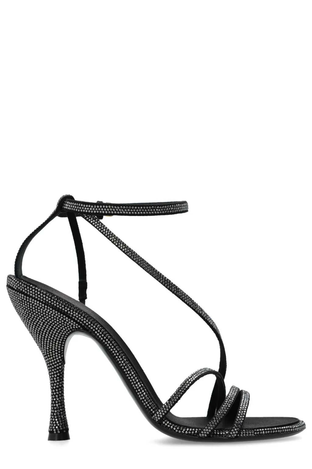 Crystal-Embellished Stiletto Sandals