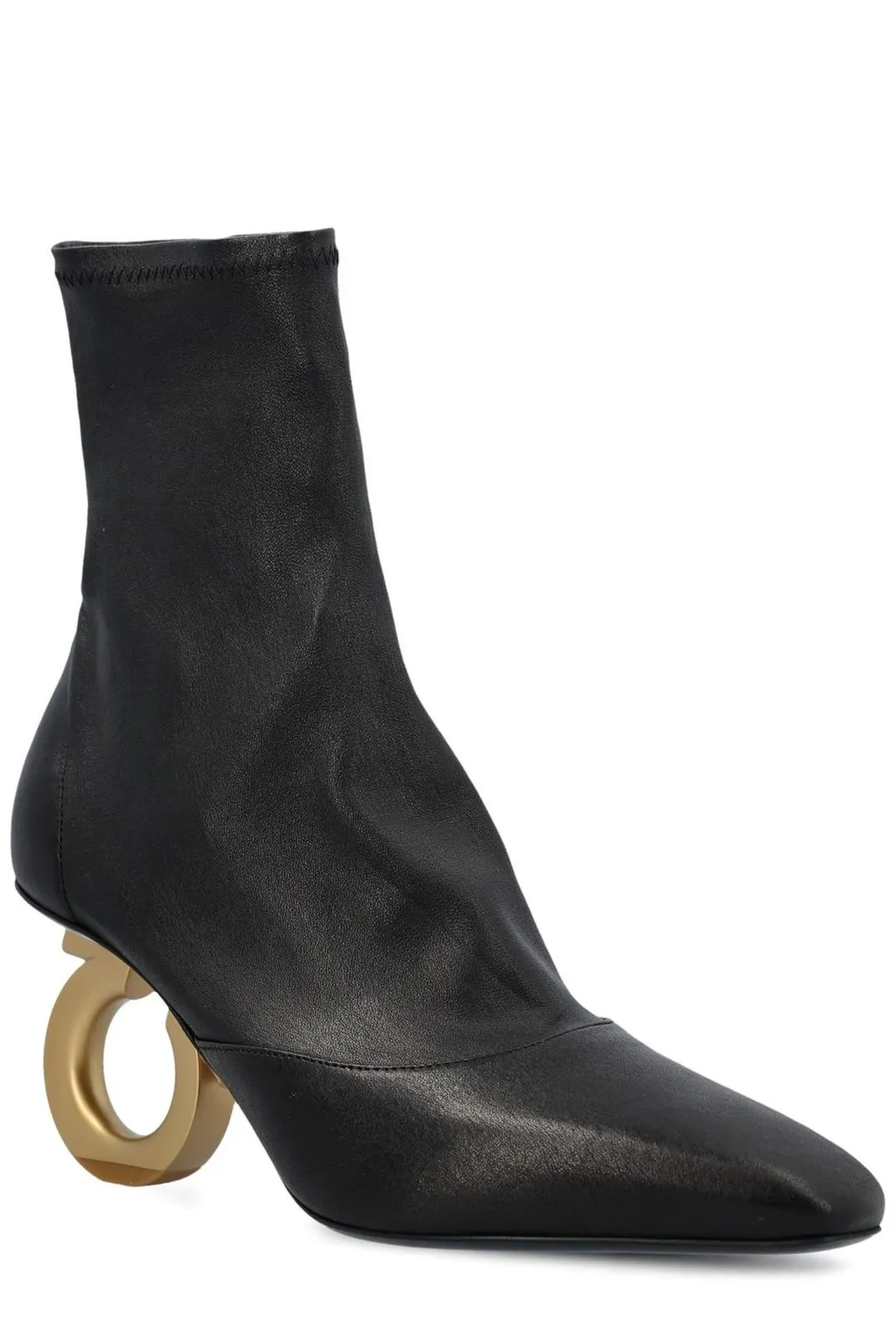 Gancini Heel Ankle Boots