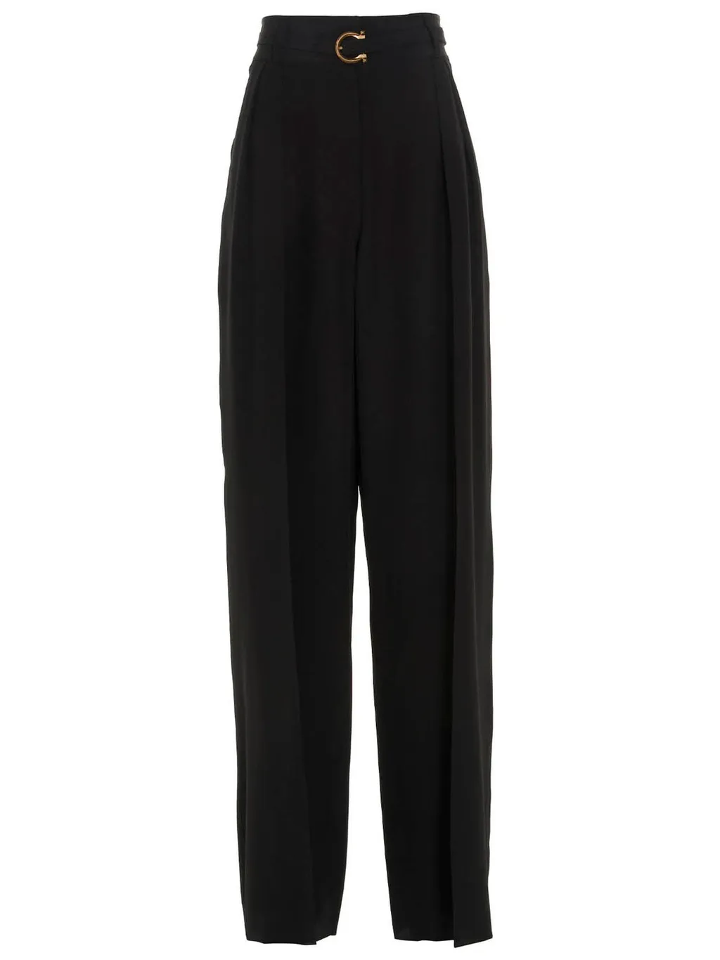 High-Waisted Pleated Trousers