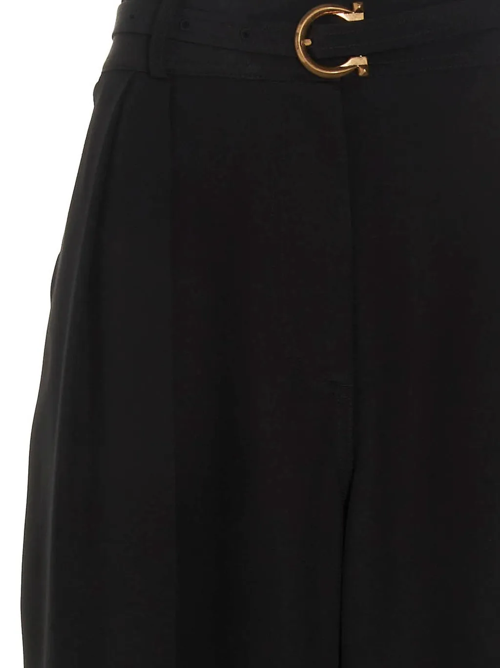 High-Waisted Pleated Trousers