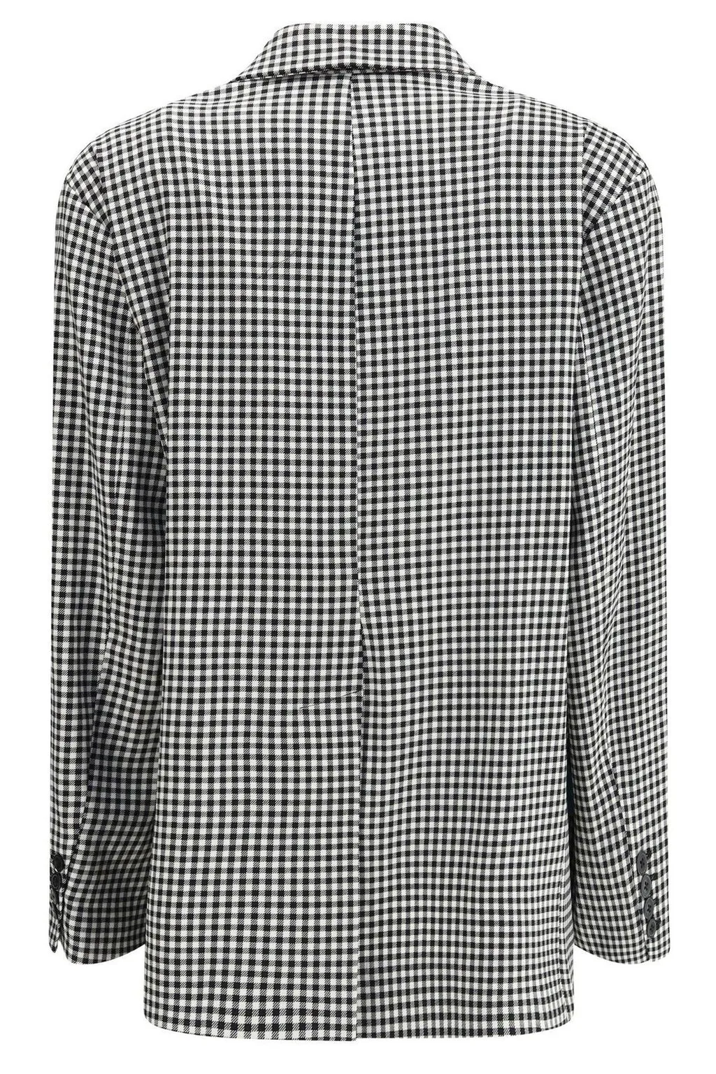 Gingham Double-Breasted Blazer