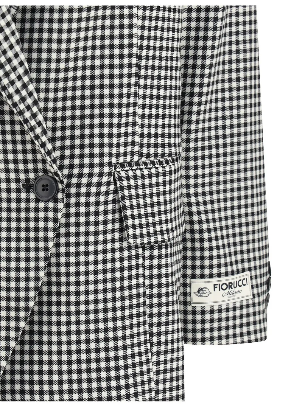 Gingham Double-Breasted Blazer