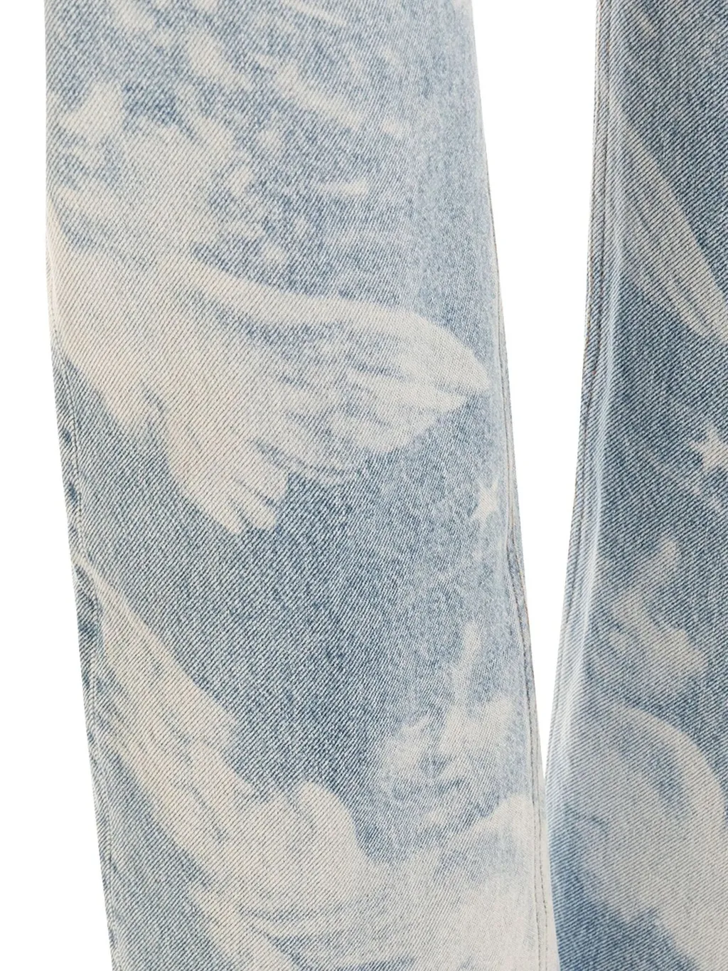 Angel Print Straight Leg Jeans