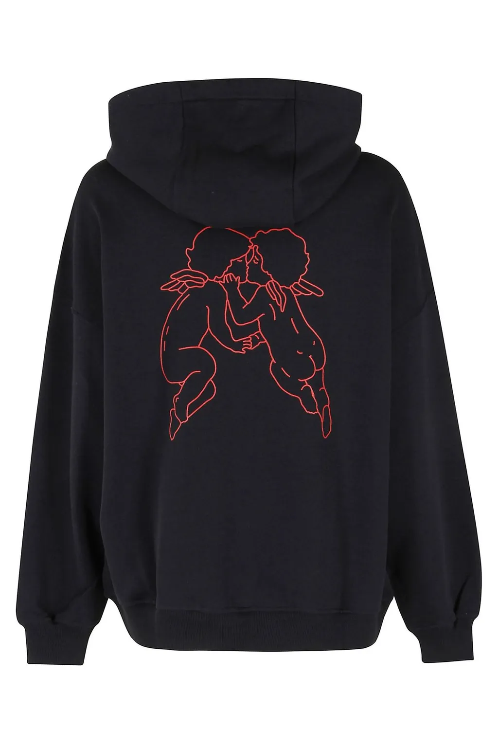 Hoodie With Cherub Print
