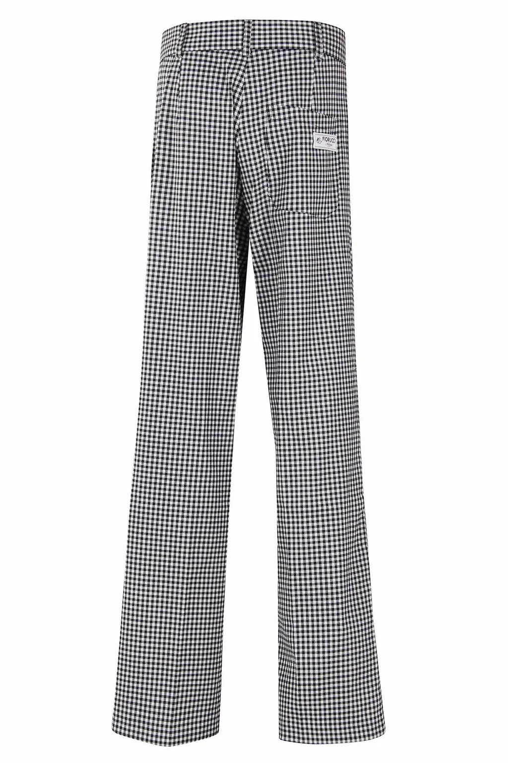 Gingham Wide-Leg Pants