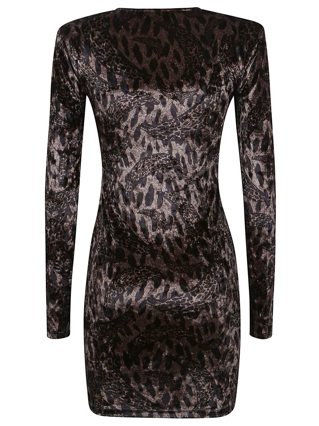 Velvet Leopard Print Mini Dress