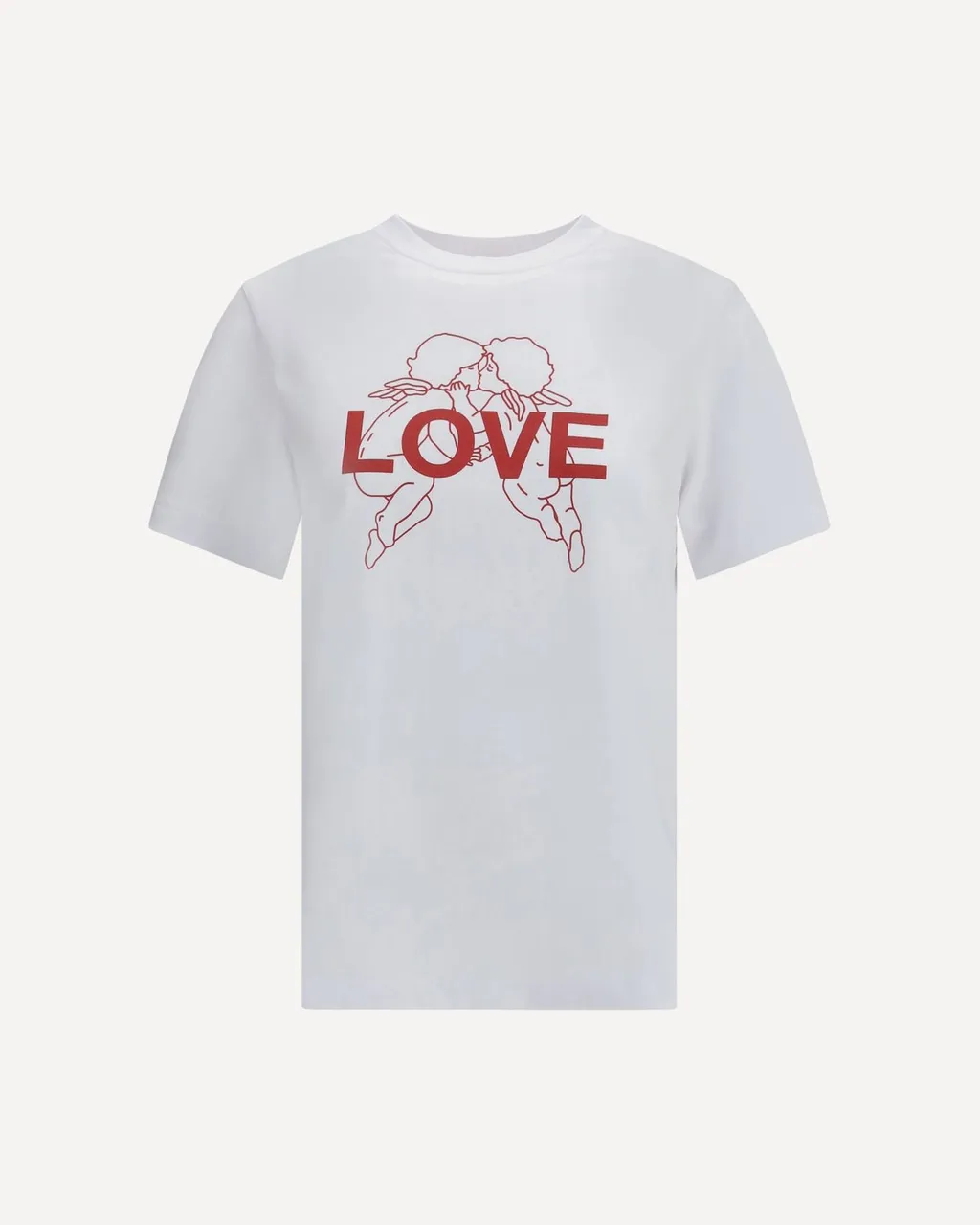 T-Shirt With Cherubs And Love Graphic