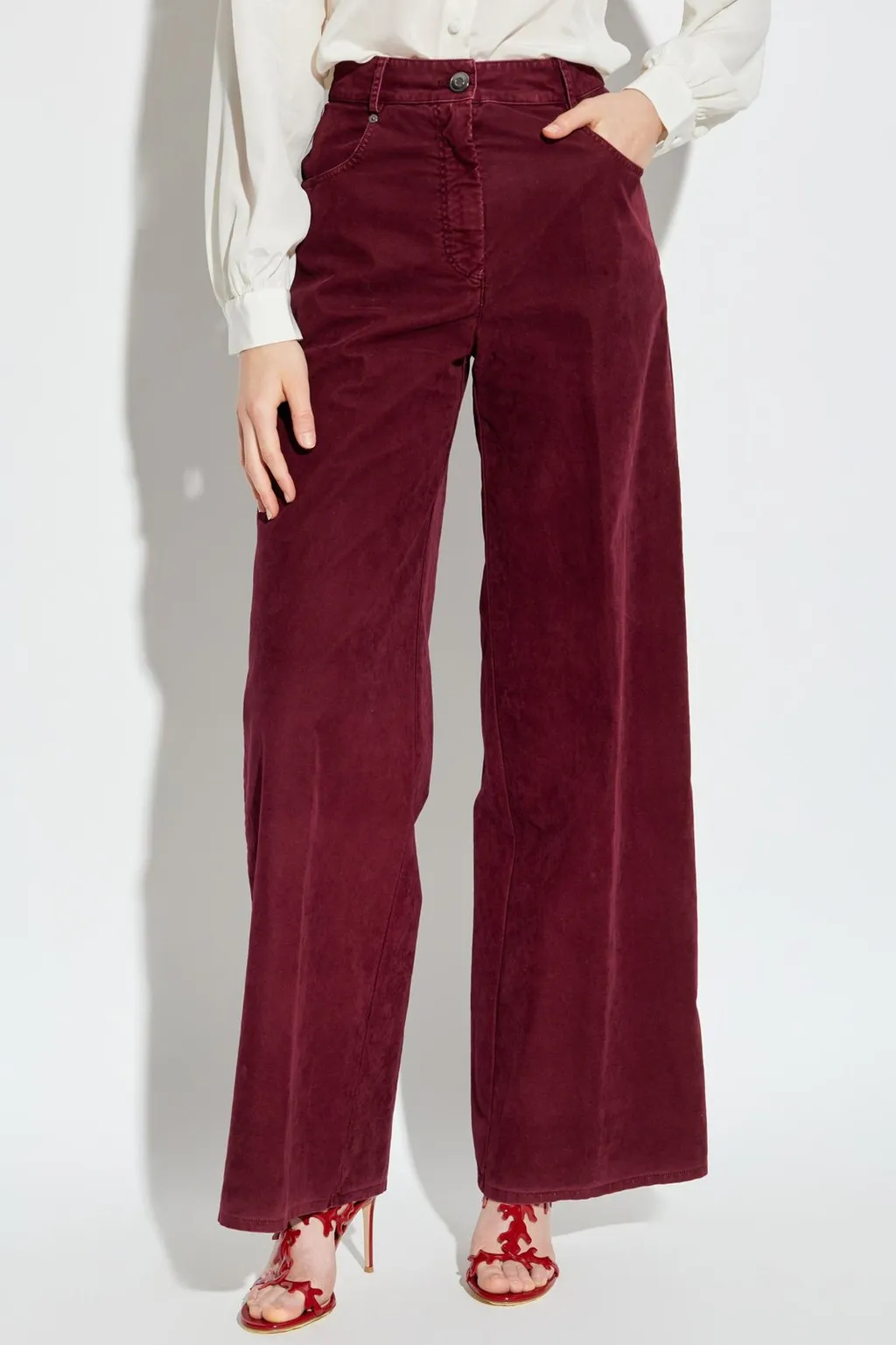 Wide-Leg Corduroy Trousers