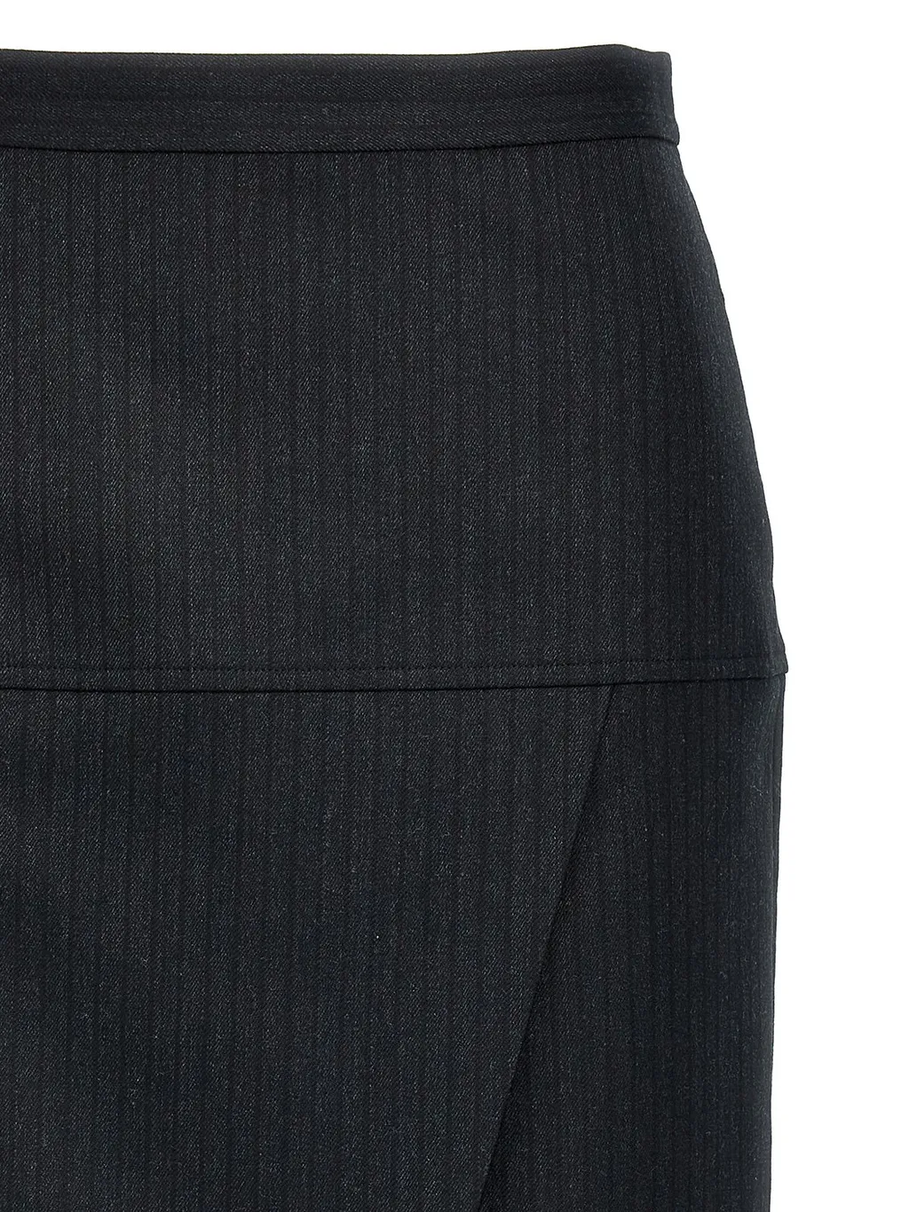 Pinstripe Wrap Skirt