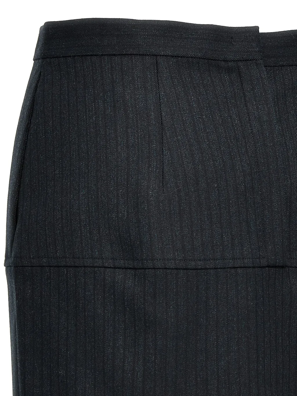 Pinstripe Wrap Skirt