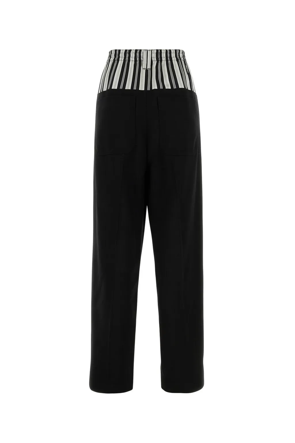 High-Waisted Striped Trousers