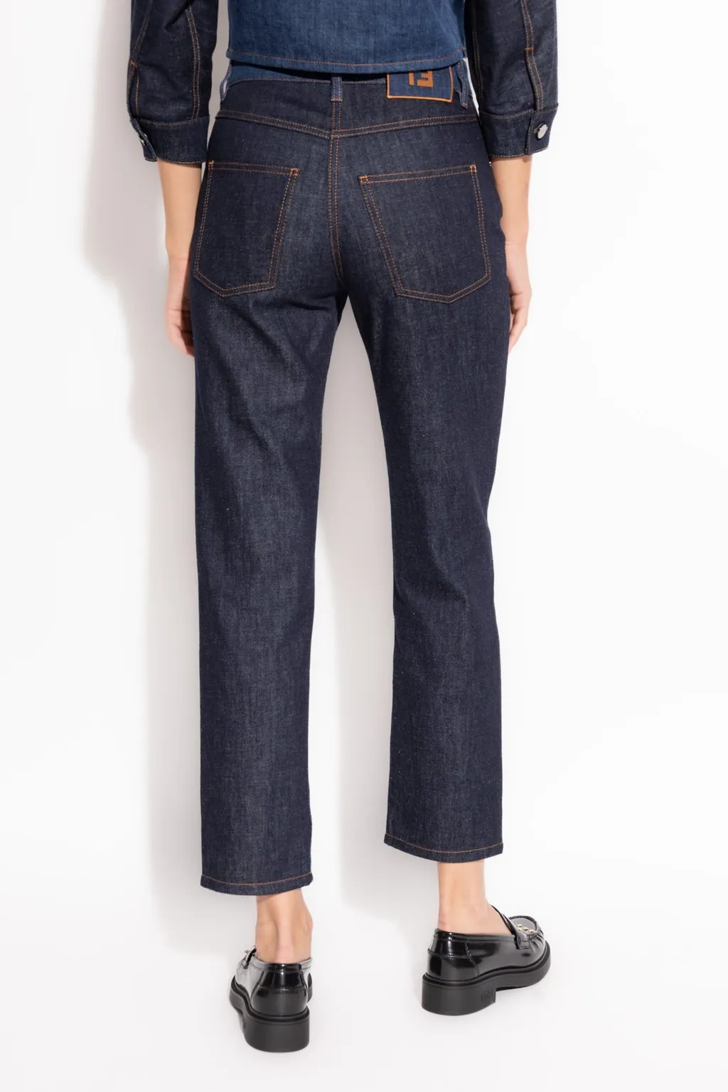 High-Rise Straight-Leg Jeans