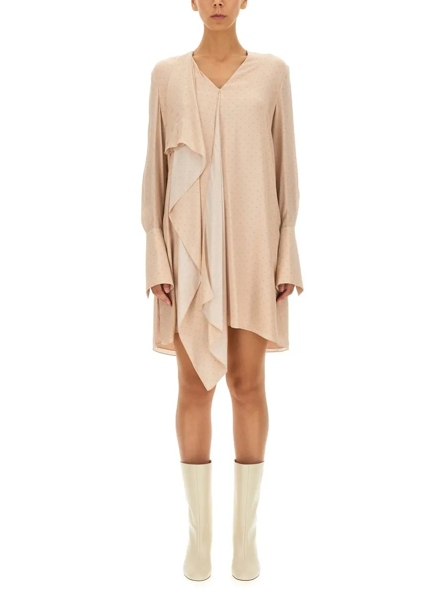 Ruffled V-Neck Dress