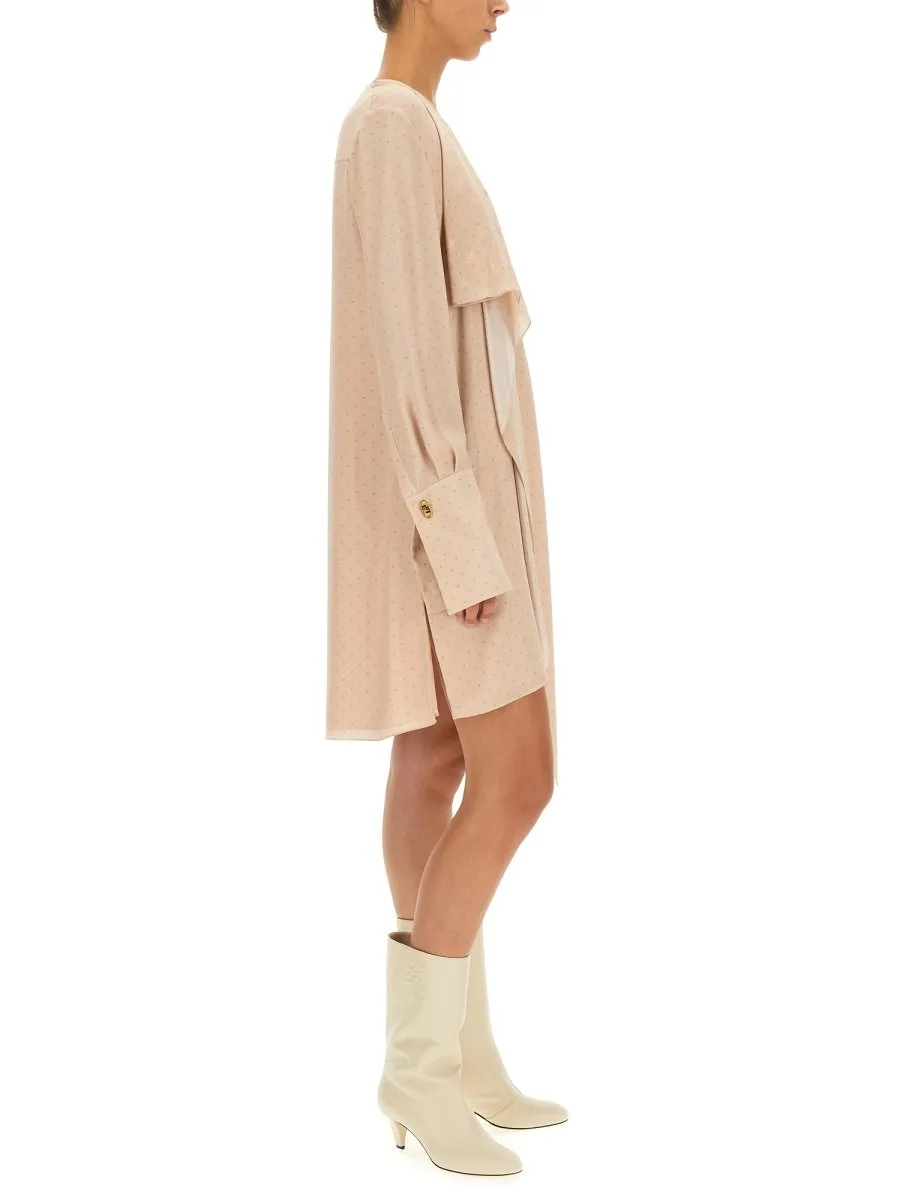Ruffled V-Neck Dress