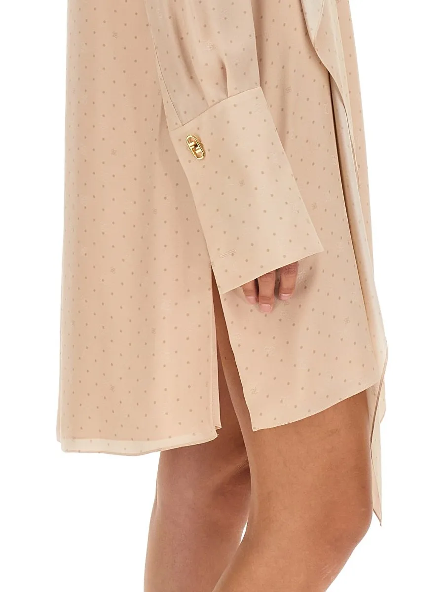 Ruffled V-Neck Dress