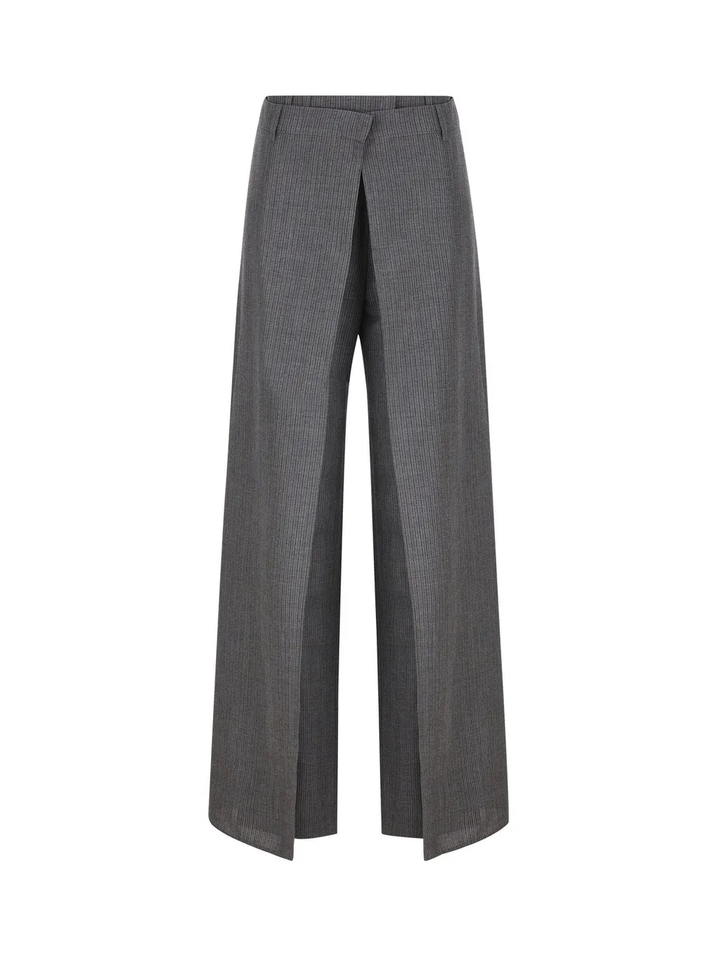 Wrap Front Wide Leg Trousers