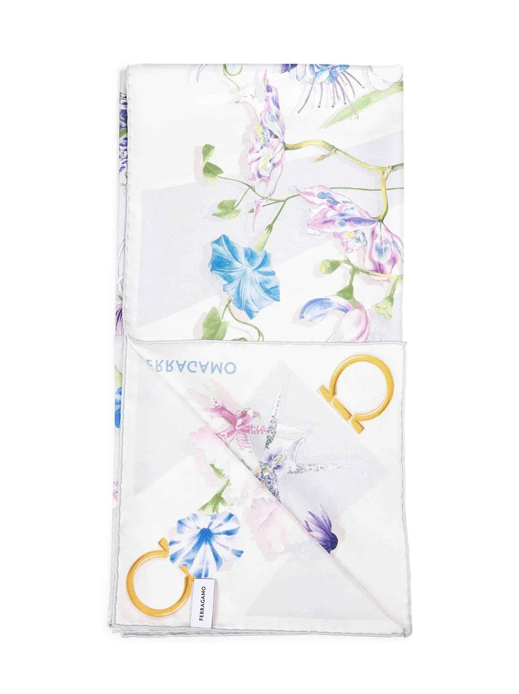 Floral Print Silk Scarf