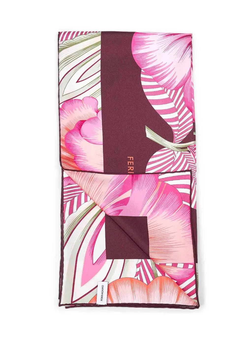 Floral Print Silk Scarf