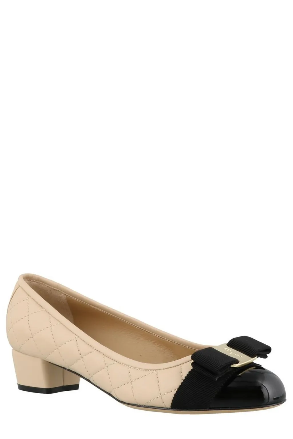 Cap-Toe Block Heel Pumps