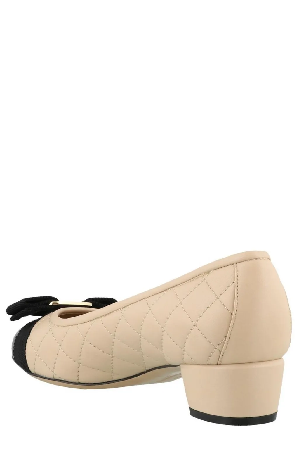 Cap-Toe Block Heel Pumps