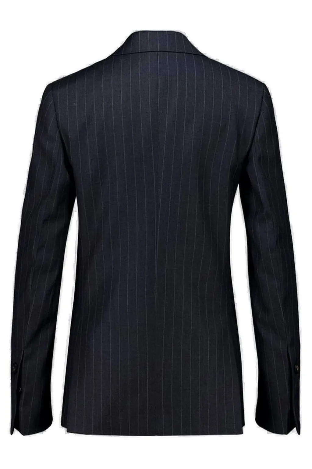 Double-Breasted Pinstripe Blazer