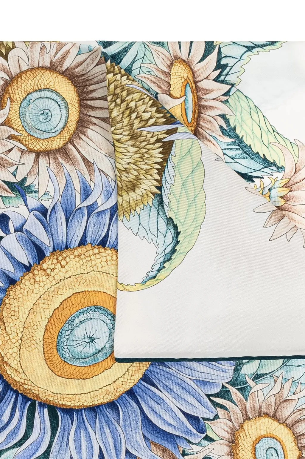 Sunflower Print Silk Scarf
